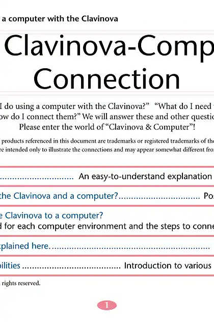 yamaha雅马哈Clavinova The Clavinova-Computer Connection